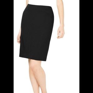 Kasper Pencil Straight Skirt Size 8 Official Classic Black